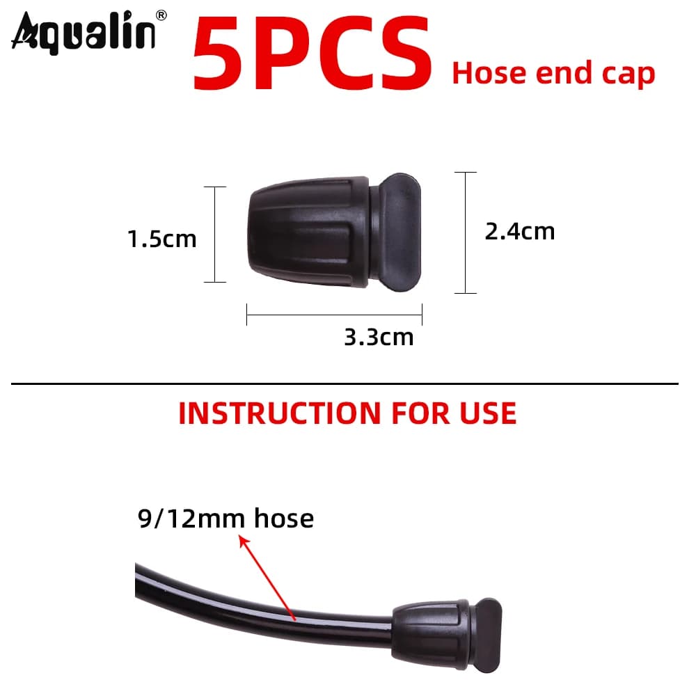5pcs Hose End Cap 9/12mm Hose Garden Irrigation Tube Connector PE Pipe Joints #26301PJ17