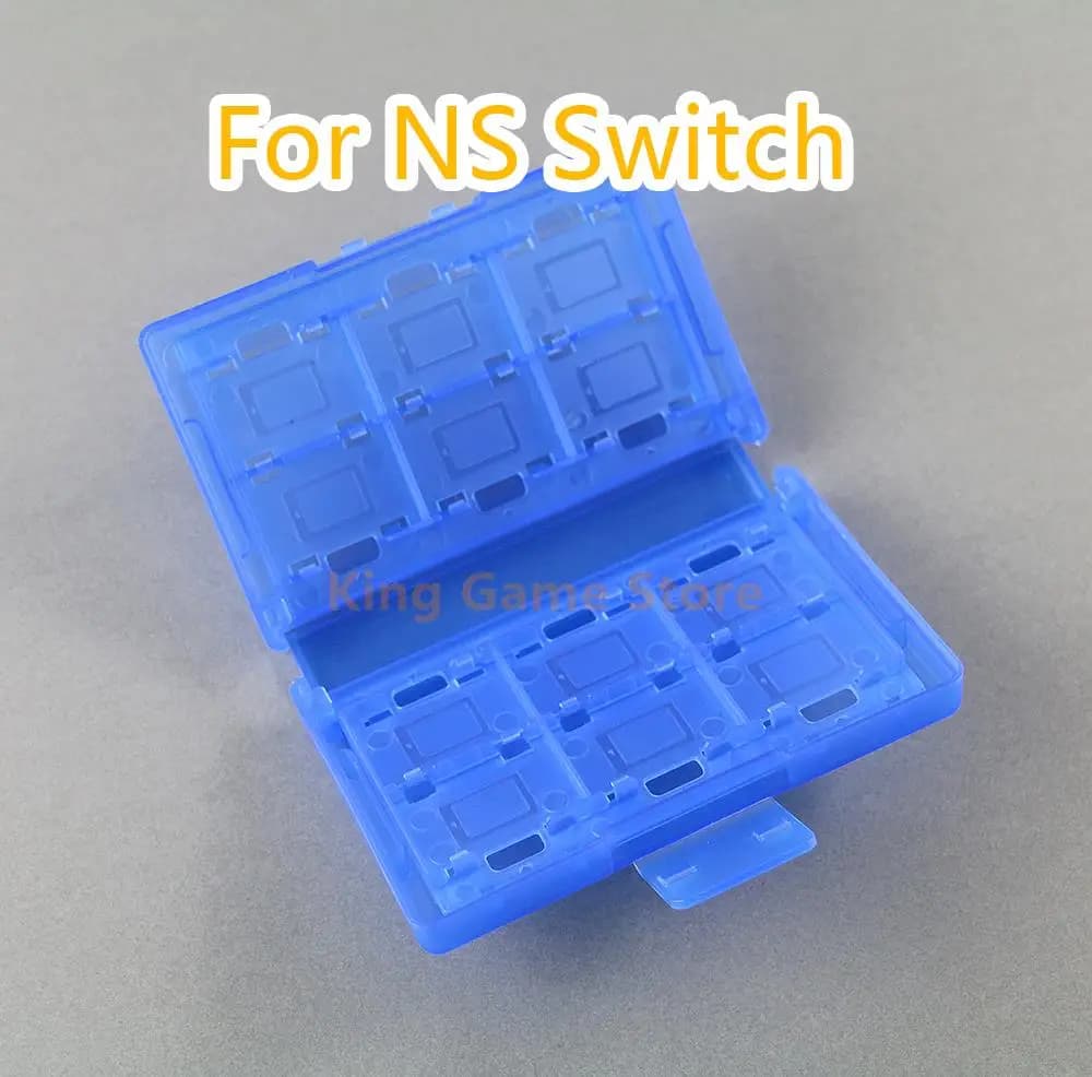 Custodia per carte da gioco in plastica da 10 pezzi Carte per videogiochi Scatola di immagazzinaggio per schede di memoria 12 + 2 slot Custodia protettiva per Nintend switch NS
