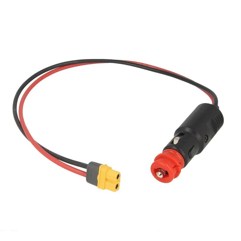 12-24V male car cigarette lighter plug to XT60 female connector adapter with 14AWG cable 20/30/50 cm for RC charger