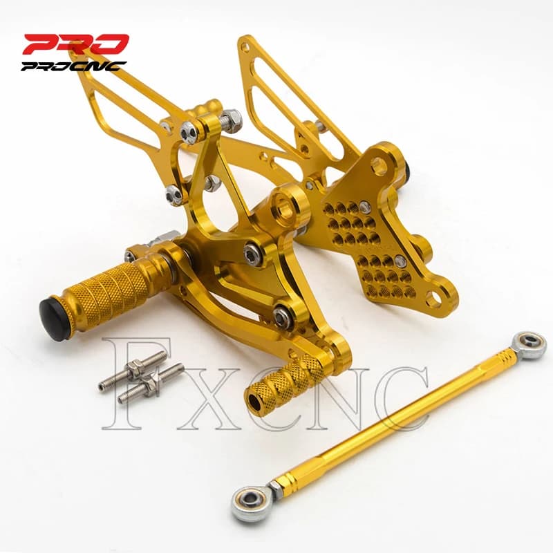 For KAWASAKI Ninja ZX6R ZX636 2009-2020 Adjustable Aluminum Motorcycle Footrest Rearset Footpeg Rear Set Footrest Foot Peg