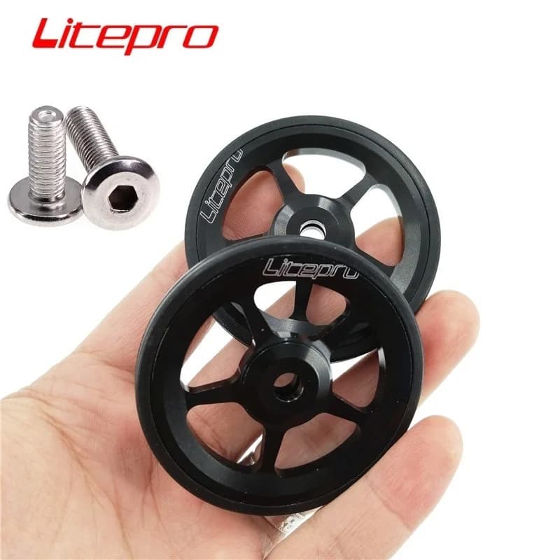 Litepro For Brompton Bike Folding Wallets Easy Wheel Extended Bar Telescopic Rod Wheel Bearing 60mm