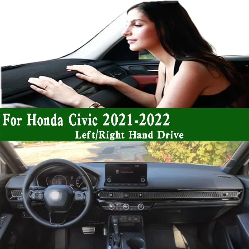 For Honda Civic Berlina Sport FE 2021 2022 Dash Zerbino Cruscotto Cover Panel Tools Solar Protection Insulating Pad Anti-Spo Ornaments