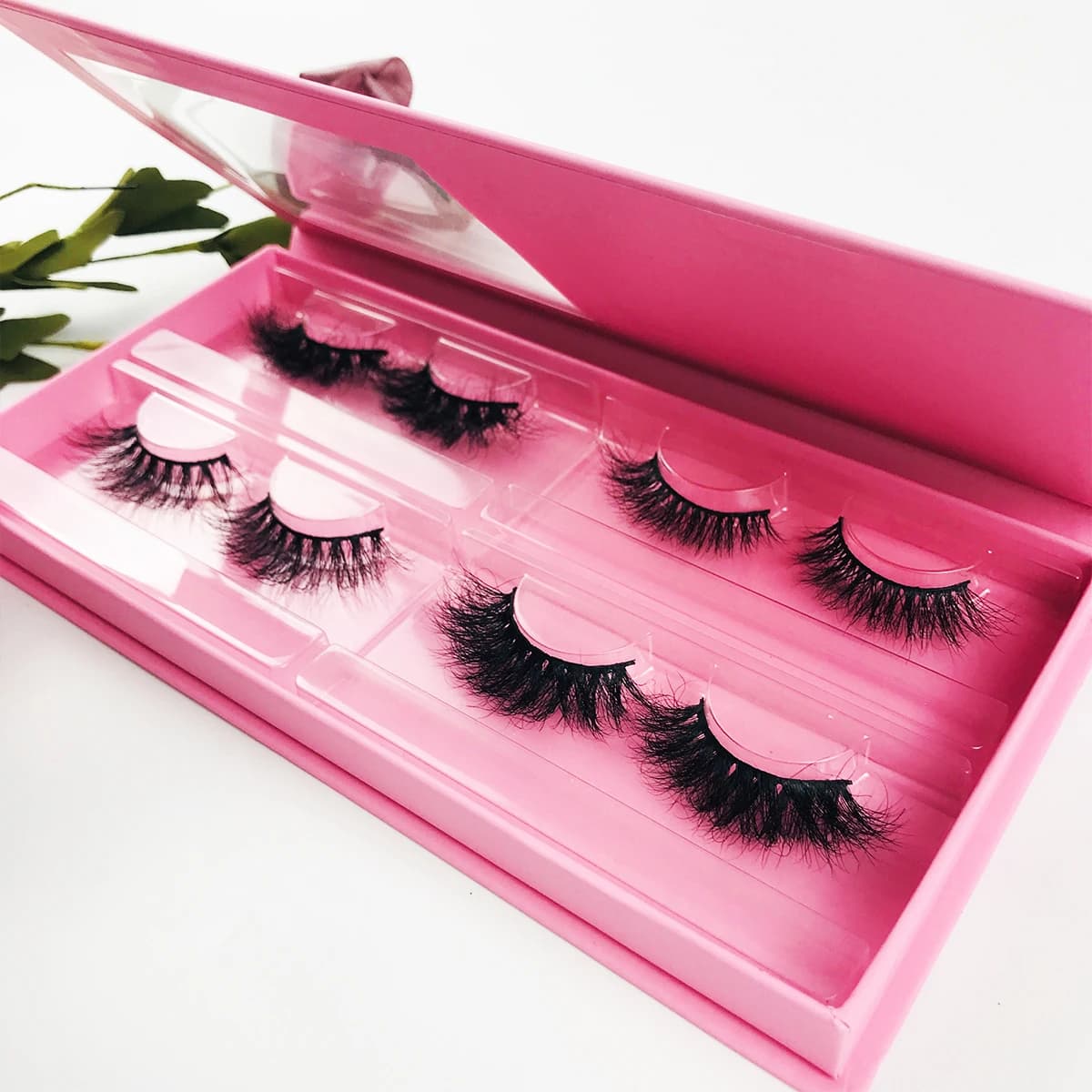 Print Eyelash Packing Box Wholesale Logo 4 Paris 3D Mink Eyelashes Empty Box 25mm Facial Eyelash Box for Faux Eyelashes