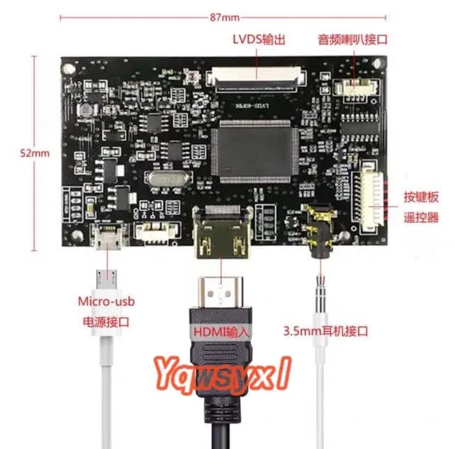 Regolatore LCD HDMI di Pin del bordo 40 del Driver di EJ070NA-01E di-Micro-USB5V compatibile del pannello dell'affissione a cristalli liquidi 1024*600