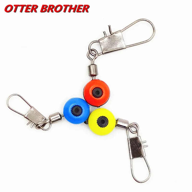 20 pcs/cat fishing lenza hook swivel connector with stem sea space beans Interlock Snap Fishing Lure hook connector