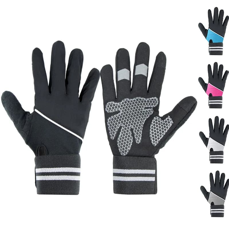 Gym Gloves Weight lifting gloves with whole fingers with wrist support for heavy exercises Fitness training Bodybuilding