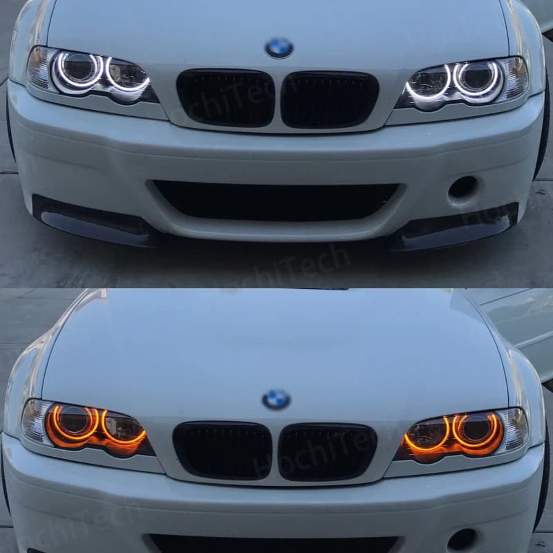 Per BMW Serie 3 E46 Berlina Touring Wagon Coupe Compact 1998-2005 BIANCO LED Faro Angel Demon Eyes Kit Angel Eyes Luce