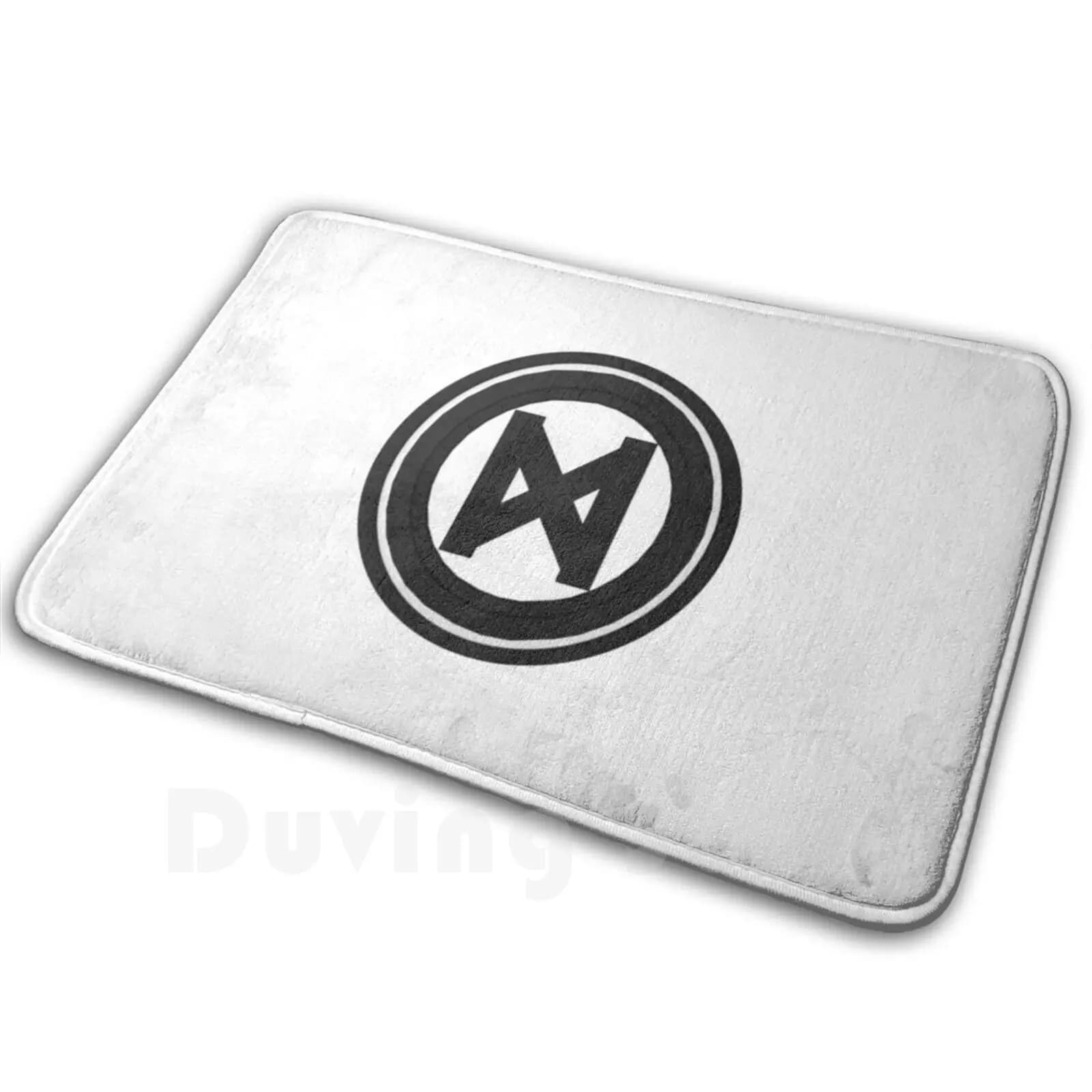 Norse Rune Dagaz Tappeto Tappetino Tappeto Cuscino Morbido Antiscivolo Norse Rune Dagaz Nero Grigio Cerchi Minimalisti Cerchio Scuro