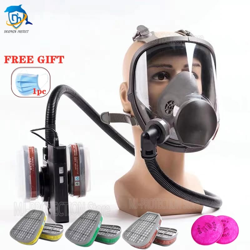 Antiparasitic chemical gas mask for spray paint electric gas mask for gas respirator