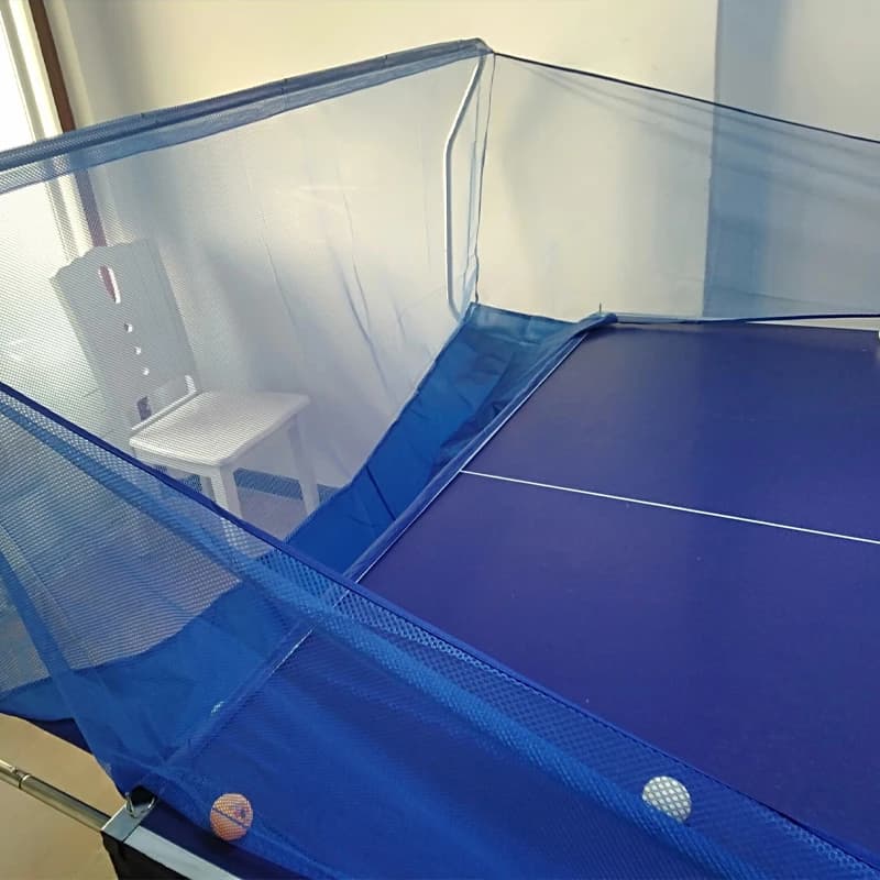 Rete da allenamento per ping pong multi-palla con supporto, raccolta di palline e rete da allenamento per il riciclaggio, rete in nylon portatile per una raccolta efficiente