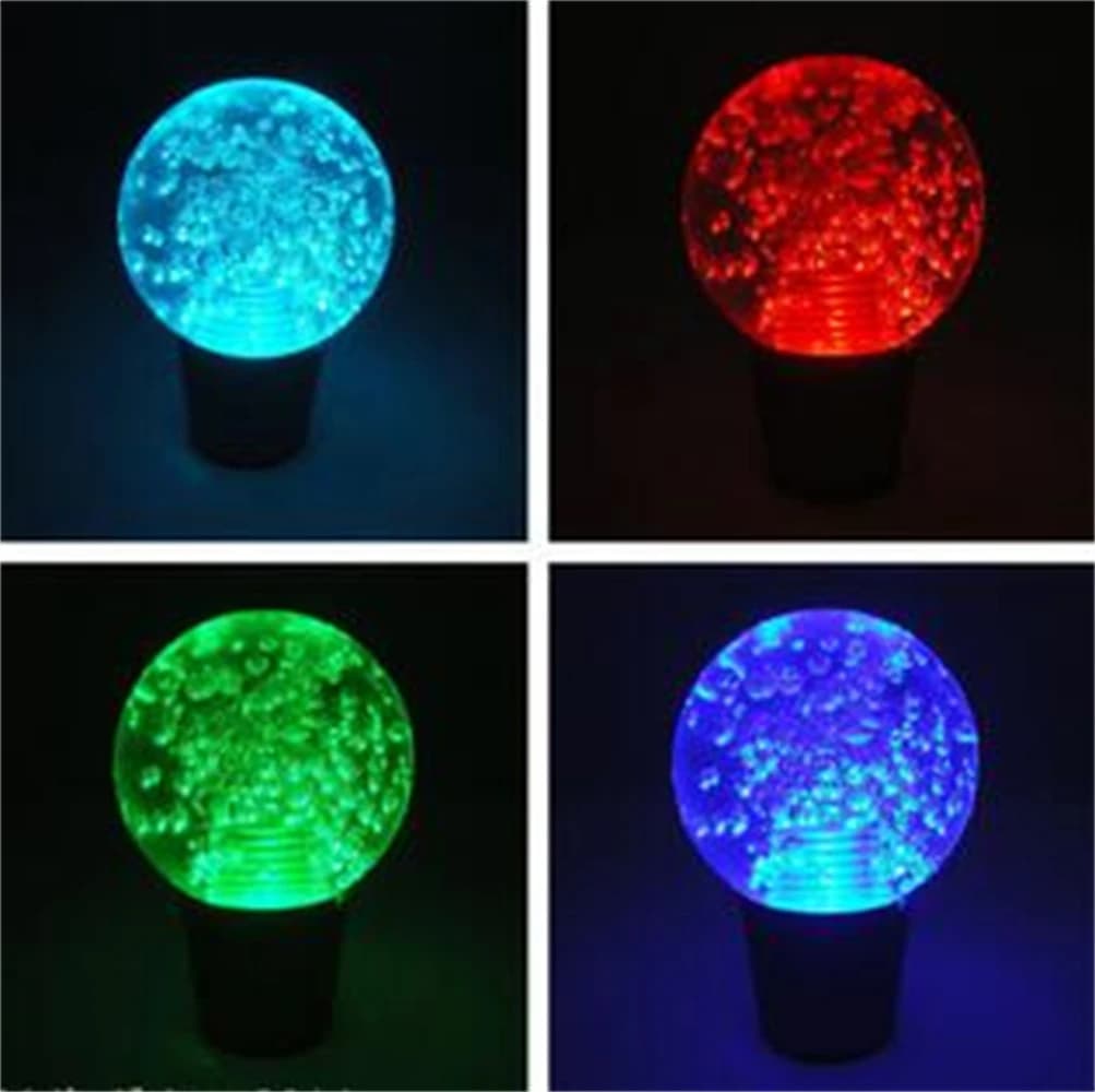 7 colori cambiano auto bolla di cristallo colorata luce a LED sfera rotonda manuale leva del cambio per auto pomello del cambio adatto per Honda Toyota Nissan