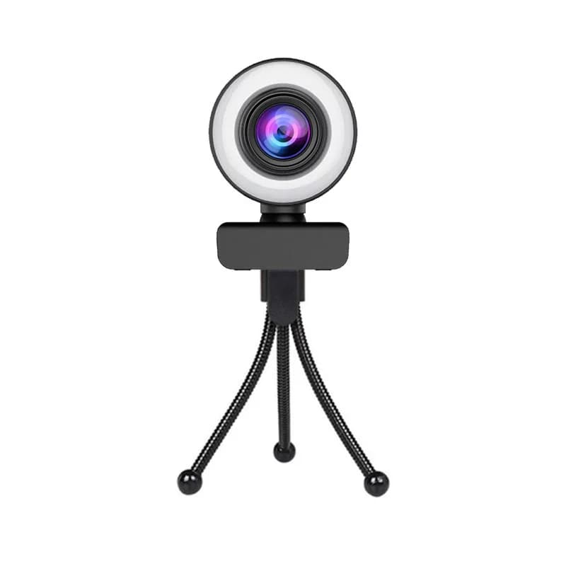 Nuova webcam 2K 4K Full HD Web Camera con microfono Luce di riempimento a LED USB Web Cam ruotabile per PC Computer portatile per Youtube