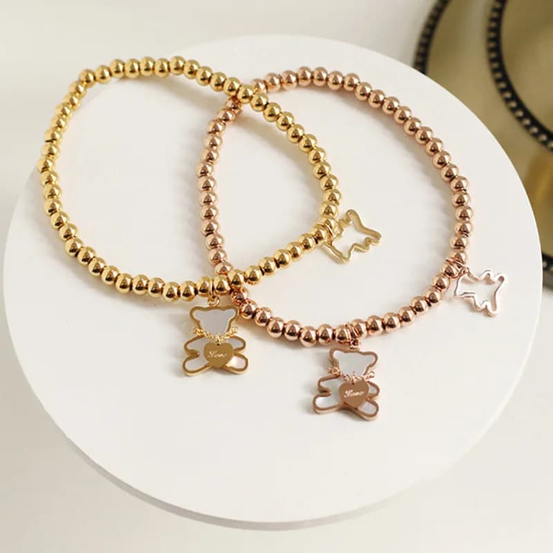 Braccialetti Little Bear per donna Gioielli in acciaio inossidabile Accessori donna Gioielli di moda