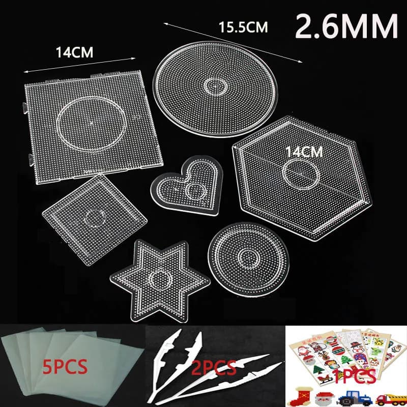 2.6/5mm Mini Hama Perline modello Giocattolo FAI DA TE perler strumento Perline Educativi Tangram Jigsaw Puzzle Perline di Ferro strumento Spedizione gratuita