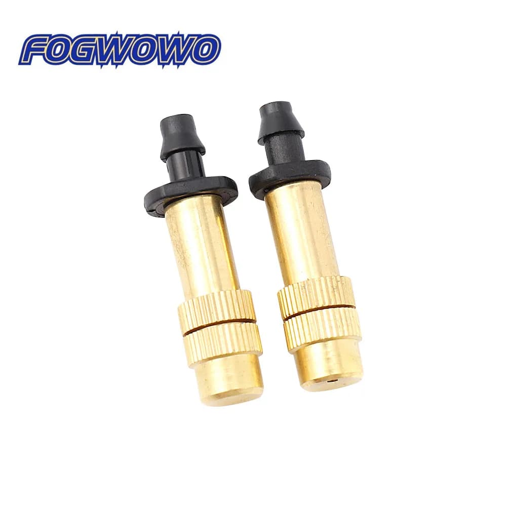 5 pz Giardino Irrigazione Irrigazione Raffreddamento Atomizzazione Irrigatori Particelle di Nebbia In Ottone Regolabile Collegamento Nebbia Fine 4/7 Tubo