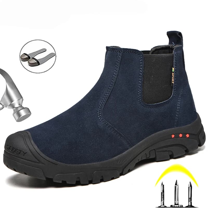 Stivali da lavoro e di sicurezza scarpe indistruttibili scarpe antinfortunistiche uomo Sneakers da lavoro antiforatura scarpe da lavoro da uomo stivali Chelsea scarpe invernali
