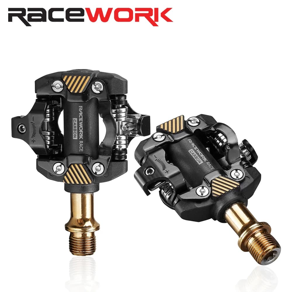 RACEWORK Pedale MTB Pedali SPD autobloccanti Tacchetti per mountain bike Cuscinetto Poggiapiedi Parti di biciclette