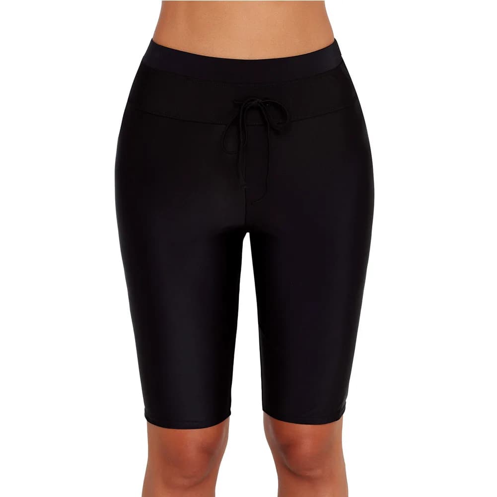 Lunghezza al ginocchio pantaloncini da bagno per le donne estate vita alta gamba lunga surf bauli costume da bagno pantaloni pantaloni sport abbigliamento da spiaggia XX-607