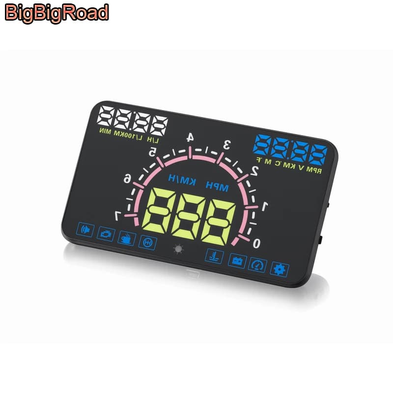 BigBigRoad Per Nissan Cube Maxima NP300 Navara Frontier GTR Liberty Presage Auto HUD Head Up Display Parabrezza Proiettore OBD2