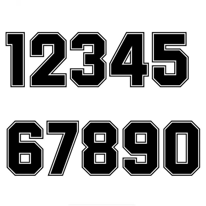 A1111 # Numbers 0123456789 casco Racing decalcomanie in vinile accessori moto adesivo