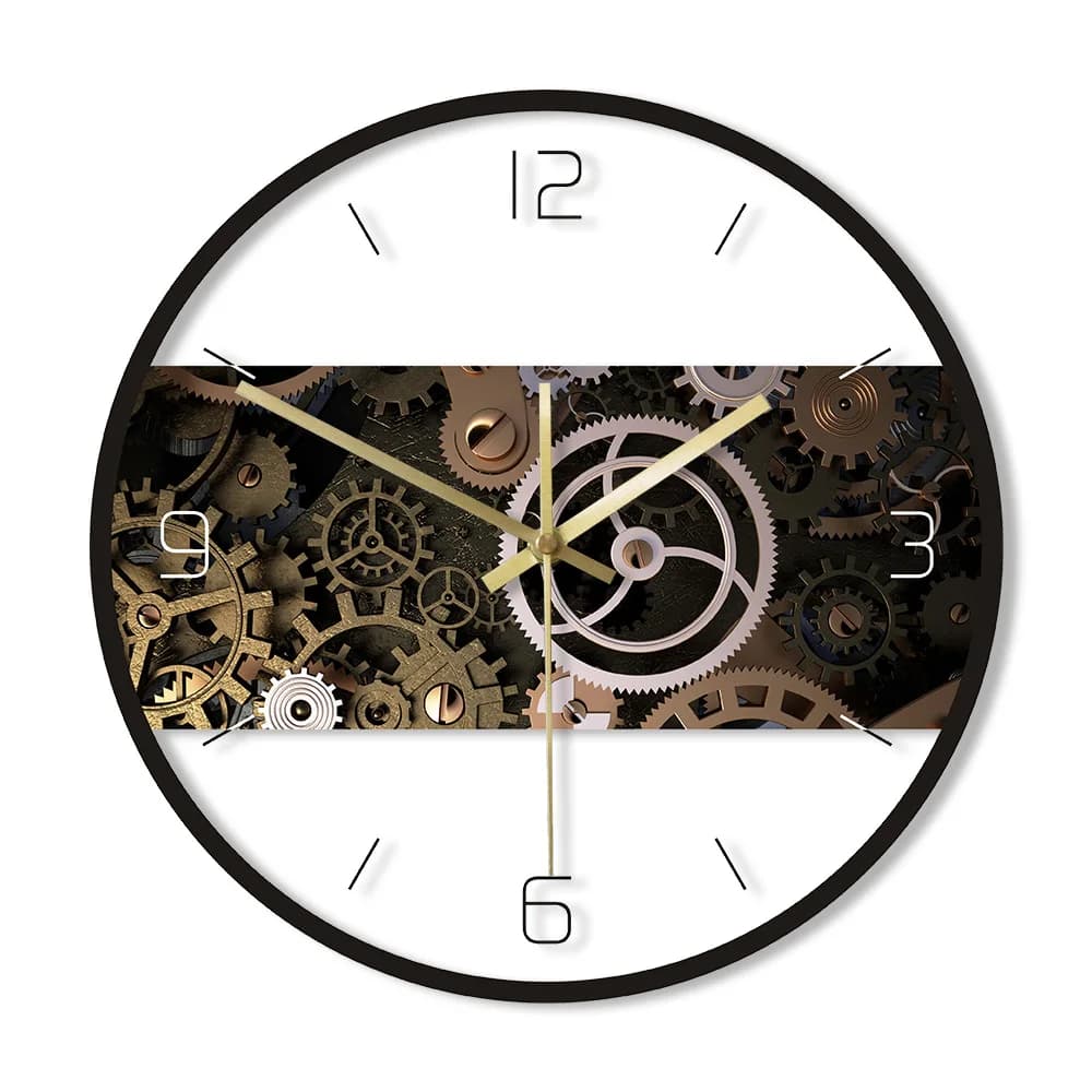 Orologio da Parete Meccanico Steampunk con Ingranaggi, Meccanismo Stampato, Decorazione per Casa degli Ingegneri Meccanici, Regalo per Meccanici