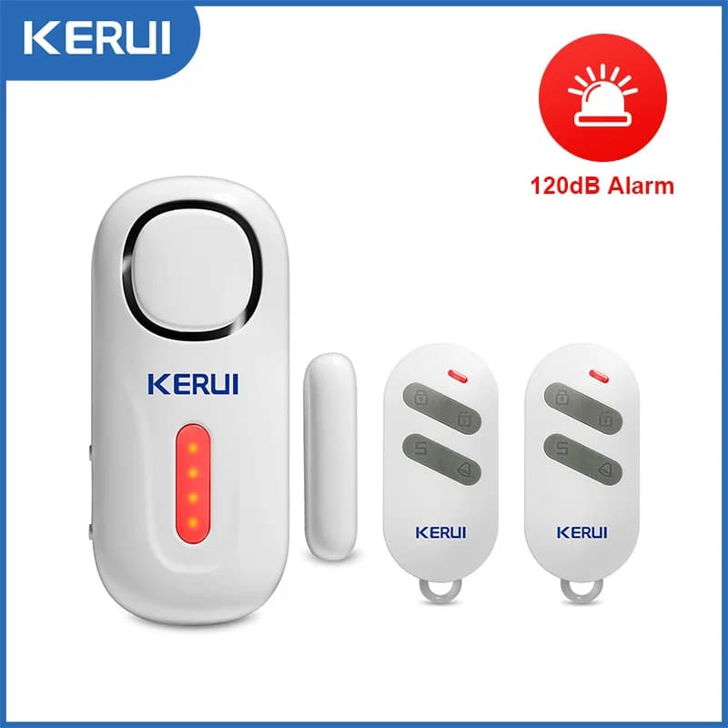 KERUI 120DB Wireless Porta/Finestra Ingresso Sicurezza Sensore Antifurto Allarme PIR Magnetico Smart Home Garage Sistema di Controllo Remoto Led