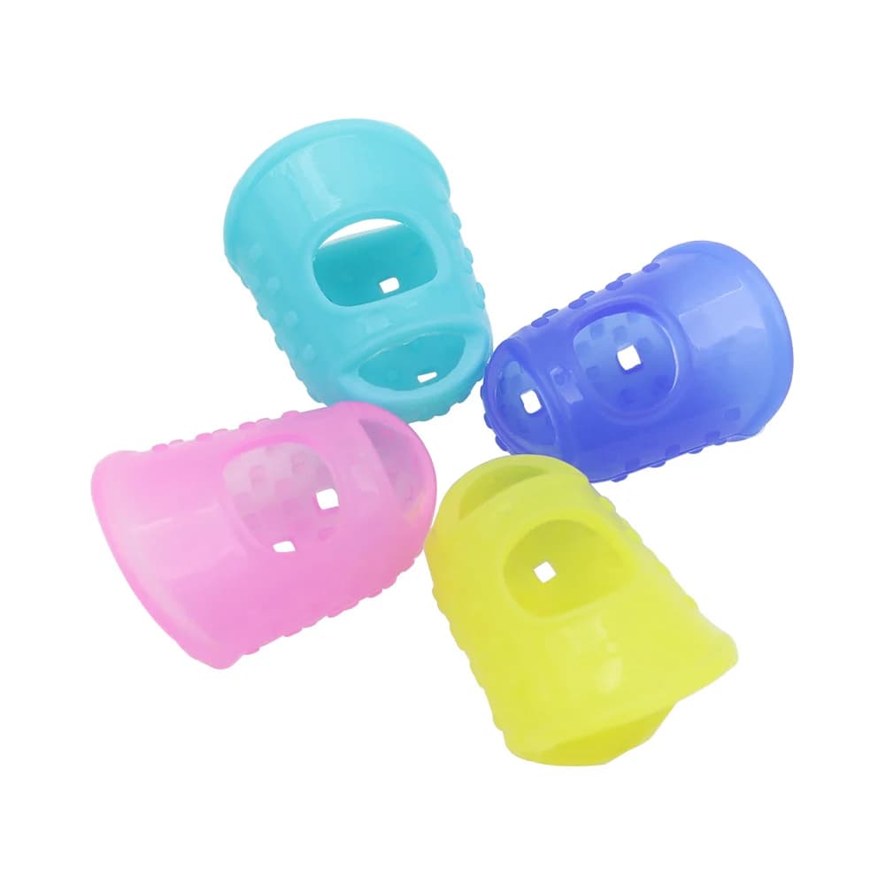 4 pz/set protezioni per le dita in silicone protezioni per le dita della chitarra per chitarra ukulele protezioni per le dita colorate accessori per parti di chitarra
