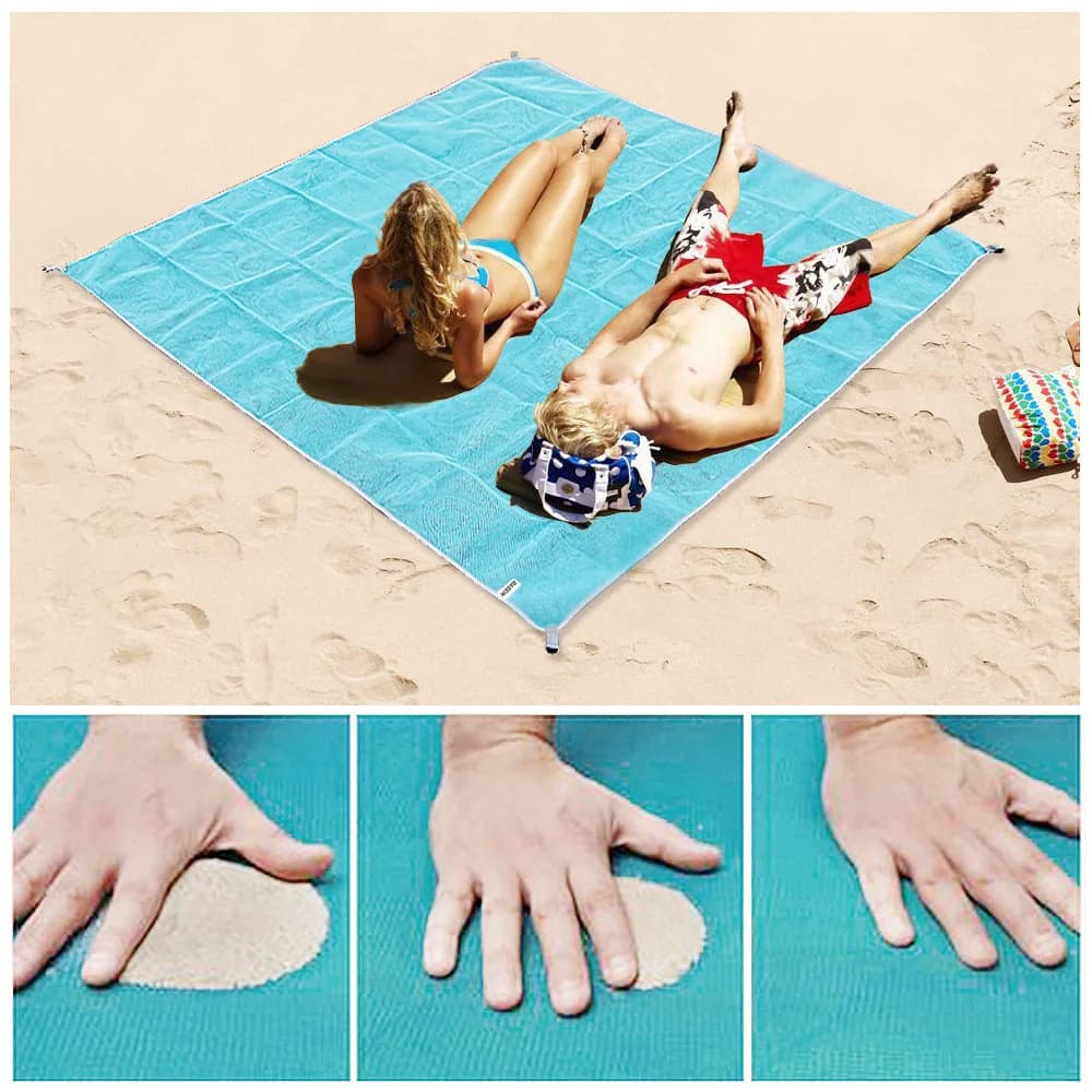 Tappetino da spiaggia Asciugamani da spiaggia con sabbia magica Coperta Asciugamano portatile anti sabbia Asciugamano da spiaggia Tappetino estivo da viaggio Dropshipping Grande telo mare