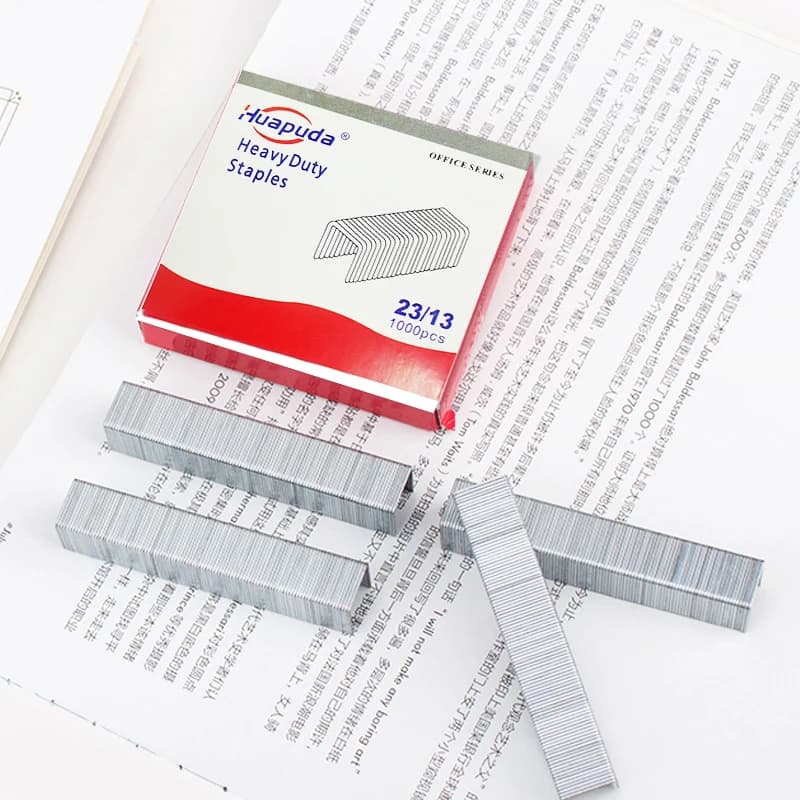 Huapuda 1000 pz/scatola Graffette/Unghie/Chiodatrici 23/13 Per Heavy Duty Cucitrice 0100 e 0240 Punti Metallici Vincolante Per La Casa forniture per ufficio
