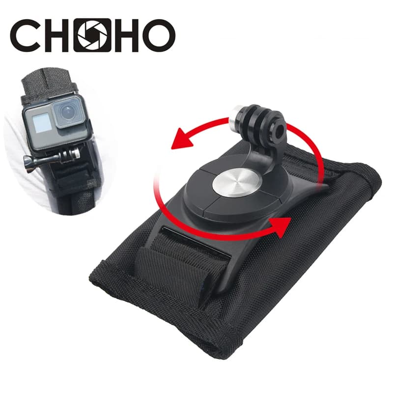 Clip per spalla Trekking Fibbia Borsa Supporto zaino Ruota di 360 gradi Velcro per Gopro Hero13 12 DJI OSMO Action 4 5Pro Insta360 X4