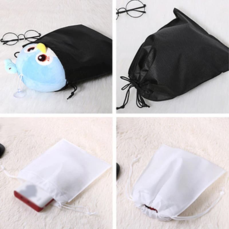 Borsa per scarpe portatile utile Custodia da viaggio Borsa per la polvere con coulisse Borsa per il trasporto del contenitore di protezione regalo in tessuto non tessuto