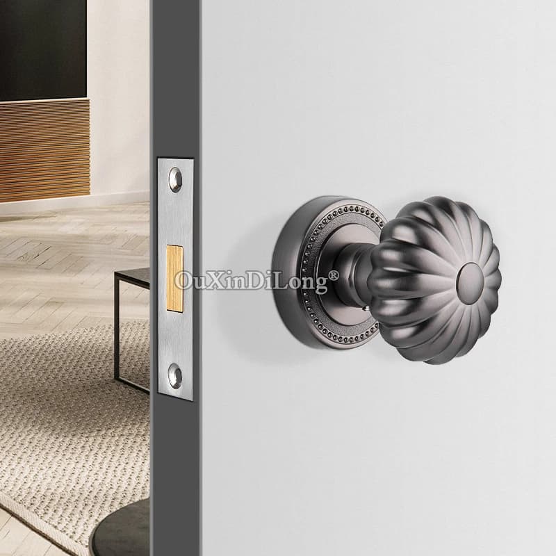 Nuovissime Maniglie Rotonde Europee per Porte Singole con Serratura a Scomparsa per Parete, Serrature Interne Nascoste Senza Chiave