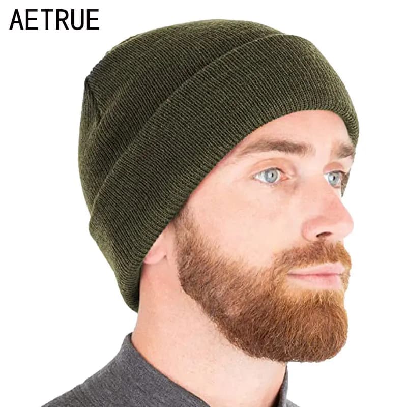 Cappello lavorato a maglia solido Cappelli invernali per uomo Skullies Berretti Uomo Donna Berretto Autunno Beanie Cappello Gorro Caldo Skull Bonnet Berretto invernale da uomo