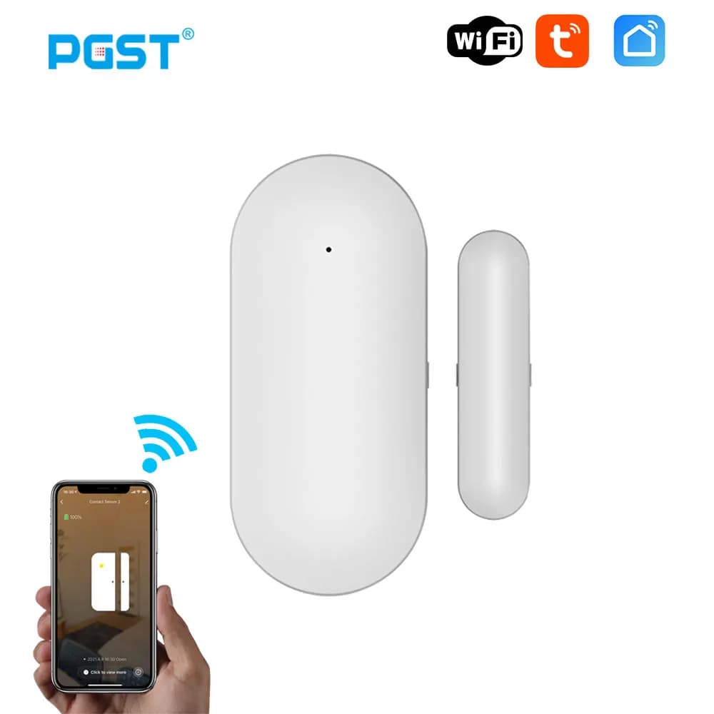 PGST PB69 Tuya Smart Home WiFi sensore di porta App notifica rilevatore di finestre avviso di protezione di sicurezza allarme di sicurezza