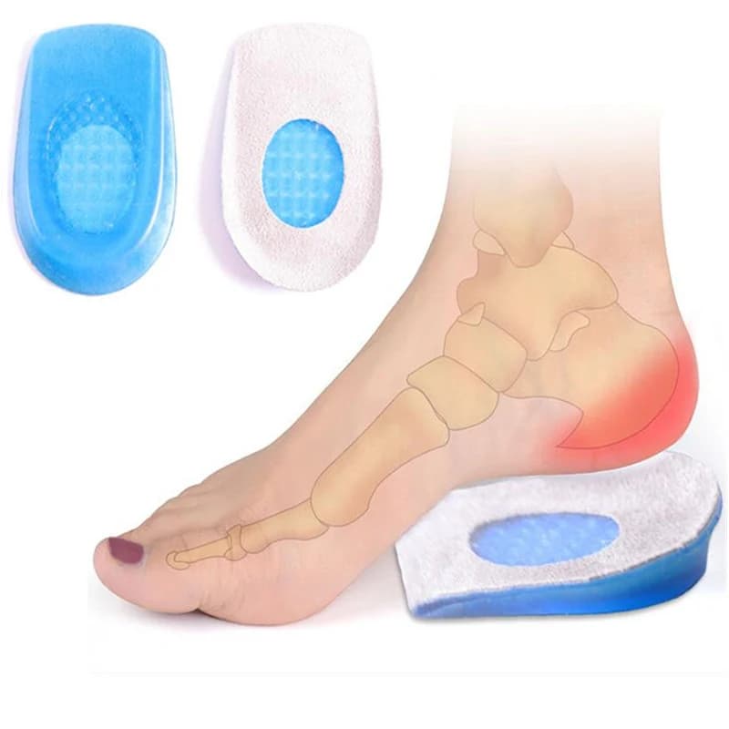 Nuove solette ortopediche in gel di silicone Cuscinetto posteriore Tazza per tallone per dolore calcaniano Salute Piedi Cura Supporto Cuscini per piedi speroni