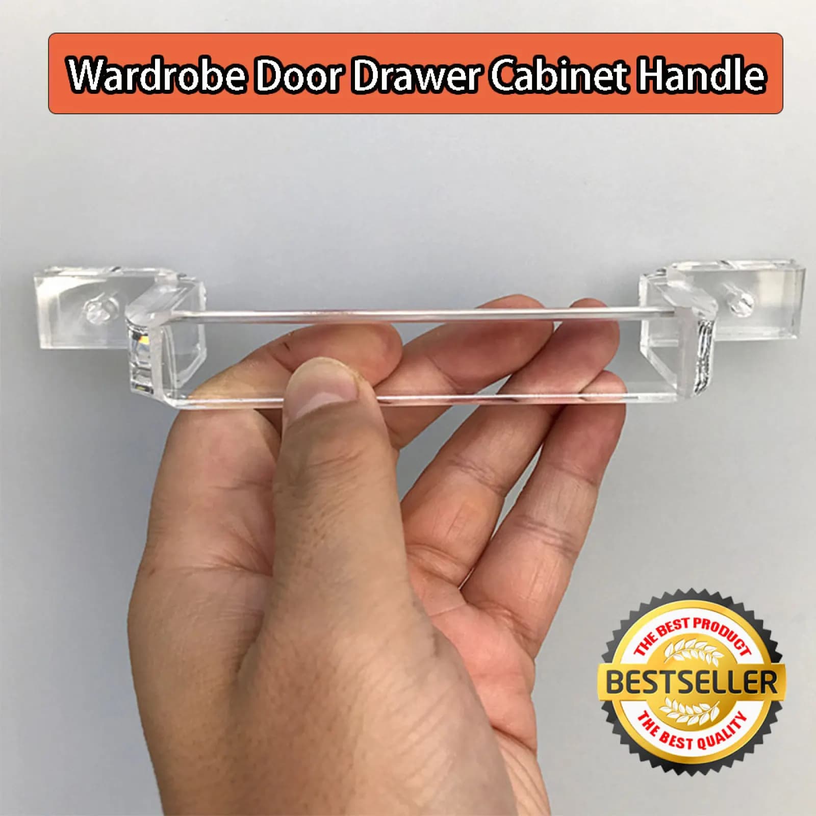 Maniglia per porta dell'armadio Manopole per cassetti in acrilico stile moderno trasparente Maniglia per porta dell'armadio da cucina per cassetti Maniglie per armadietti da bagno