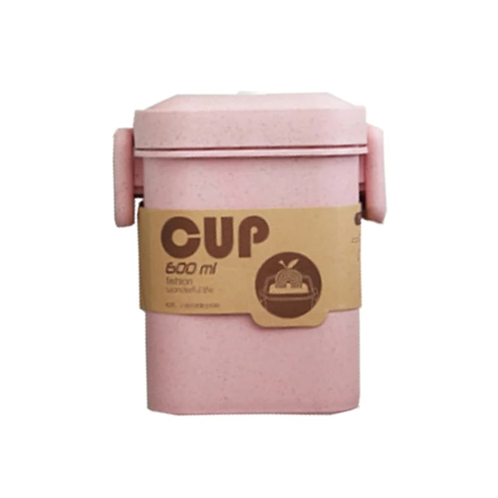 Creative Wheat Straw Soup Anti-Scalding Microwave Soup Cans Multi-Function Home Kitchen Outdoor Picnic Portable Food Sealed Cans