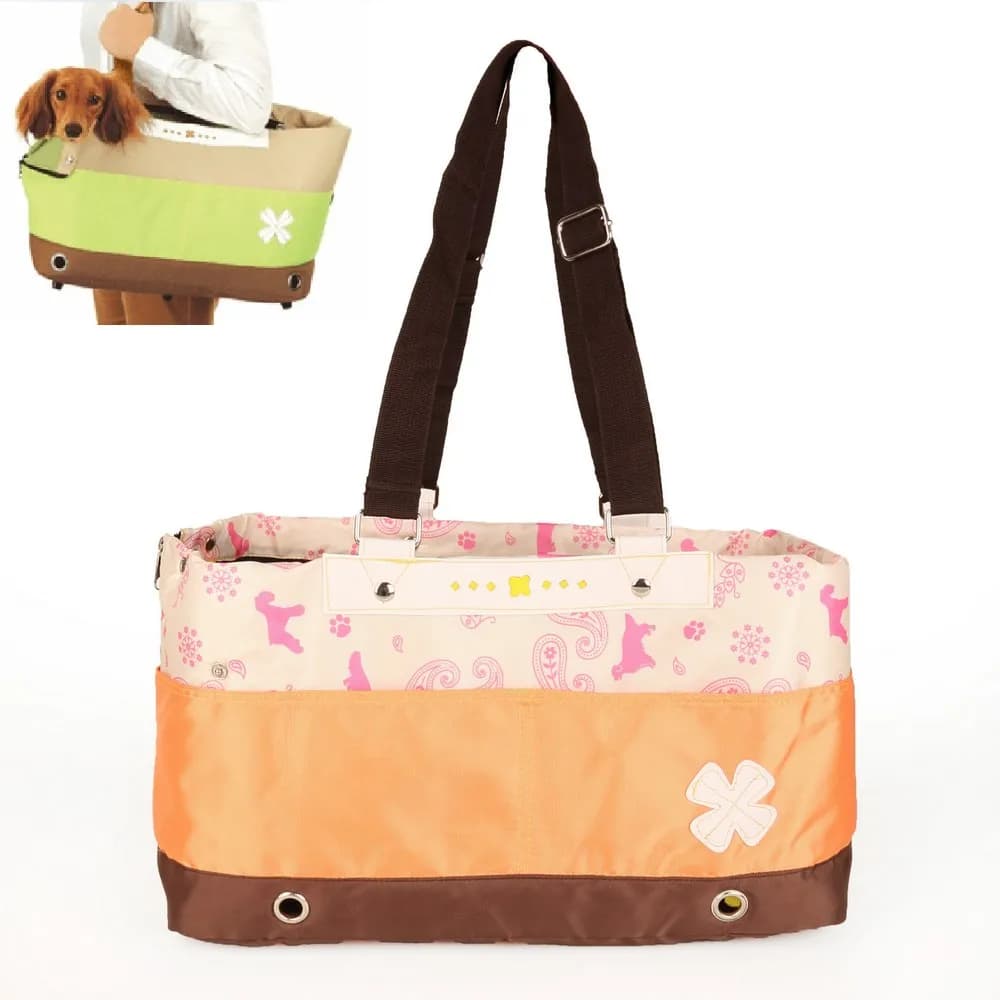 Pet Dog Cat Puppy Travel Outdoor Carrier Canvas Four Leaf Clover Pet Shoulder Small Pet Outdoor Carrier Bag High Quality
