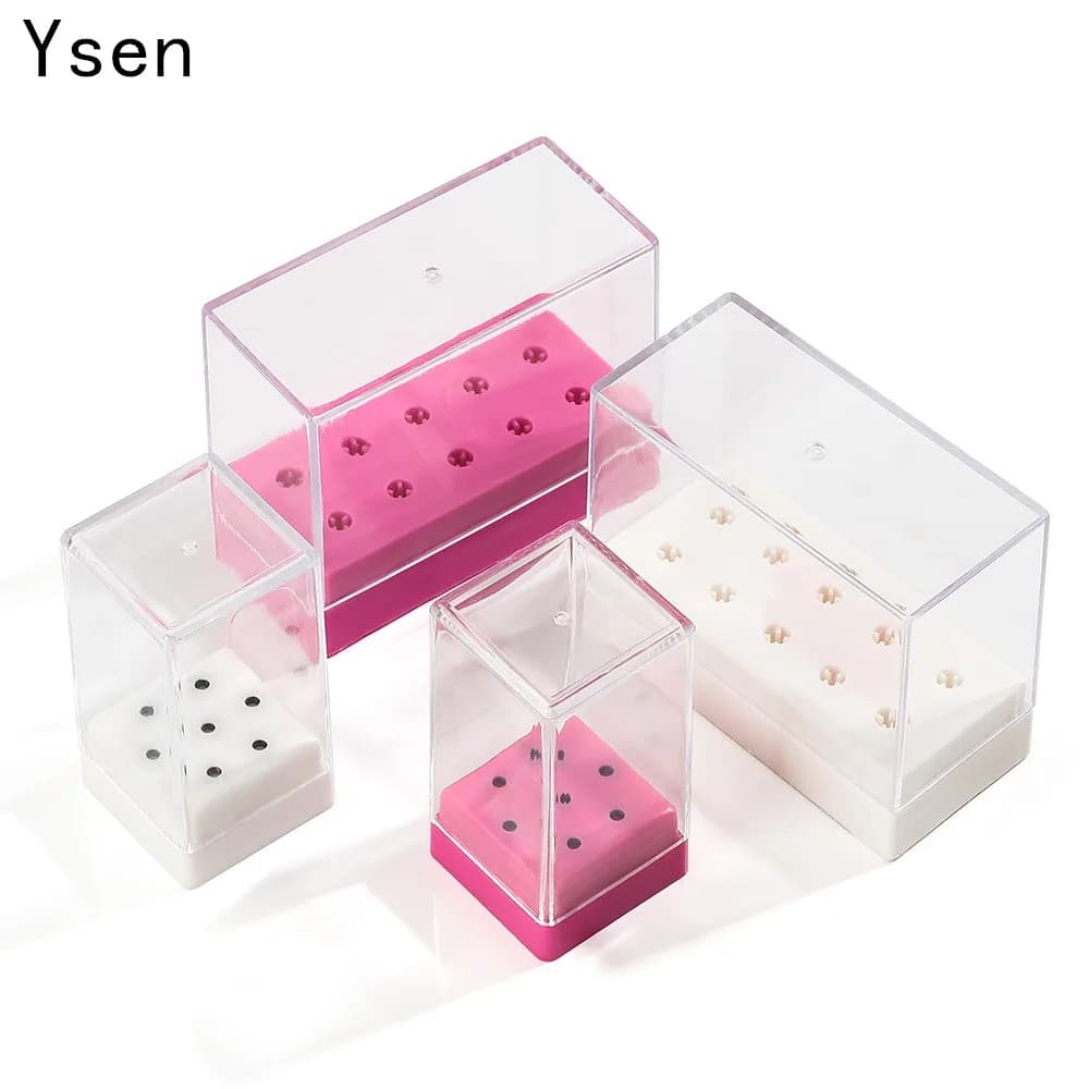 Storage Box Display Container for Nail Art Tips 7 /10 Holes for Nail Art Tips Holder for Nail Art Brakes Accessories for Manicure Tools