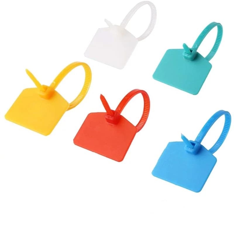 Fascette per cavi in nylon da 100 pezzi con pennarello Fascette per cavi scritte autobloccanti Fascette in plastica per la marcatura e l'organizzazione dei fili