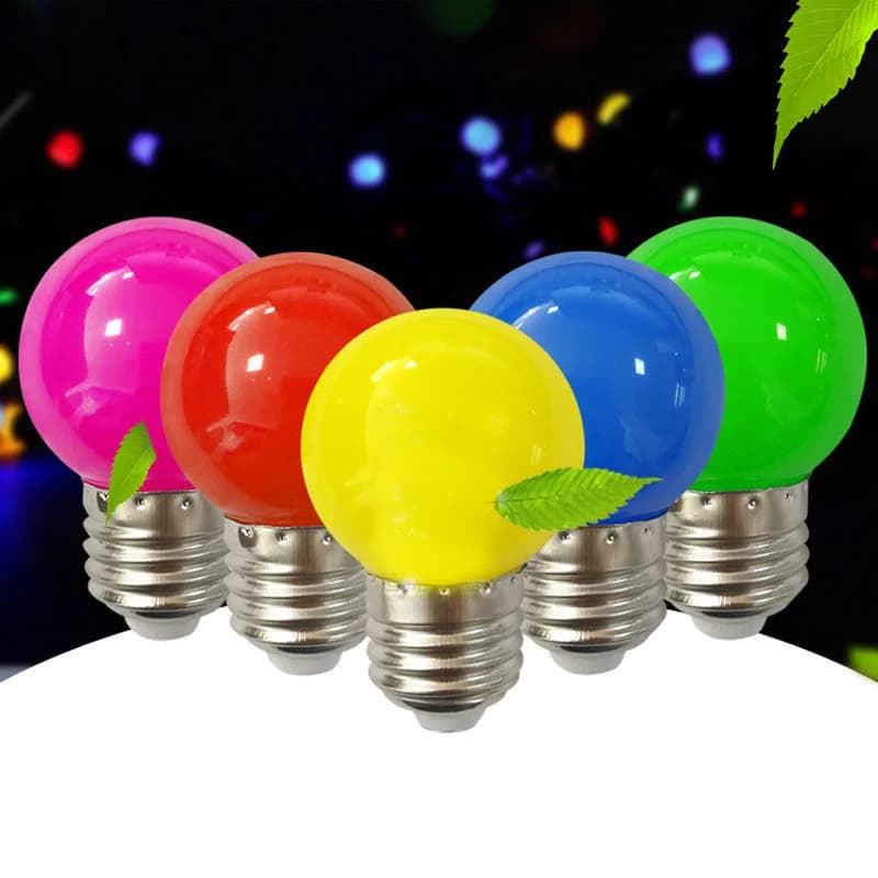 5PCS Colorato E27 B22 1W 2W 3W 5W 220V Rosso Blu Verde Bianco Giallo Caldo RGB Blubs A Risparmio Energetico LED Palla da golf Luce Lampada a globo