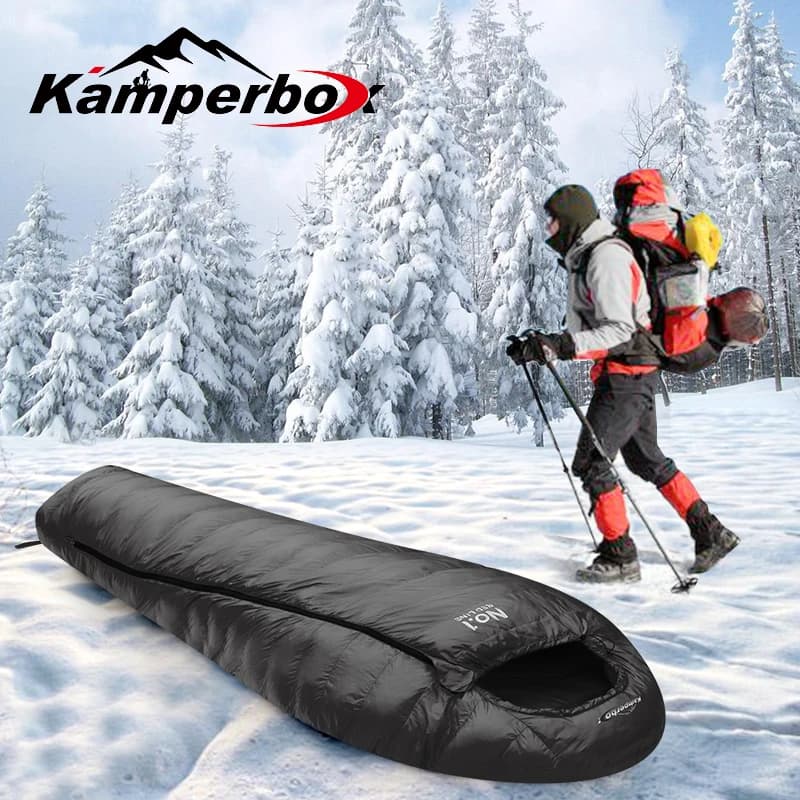 Kamperbox Sacco a pelo invernale Sacco a pelo sintetico da campeggio Sacco a pelo finto in piuma Sacco a pelo imitando in fibra sintetica