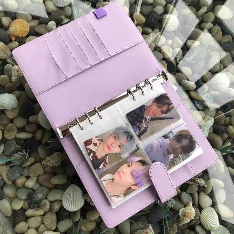 Agenda in PU stile Macaron, Organizer, Raccoglitore per foto, Diario, Pianificatore, Quaderno a fogli mobili, Materiale scolastico A5