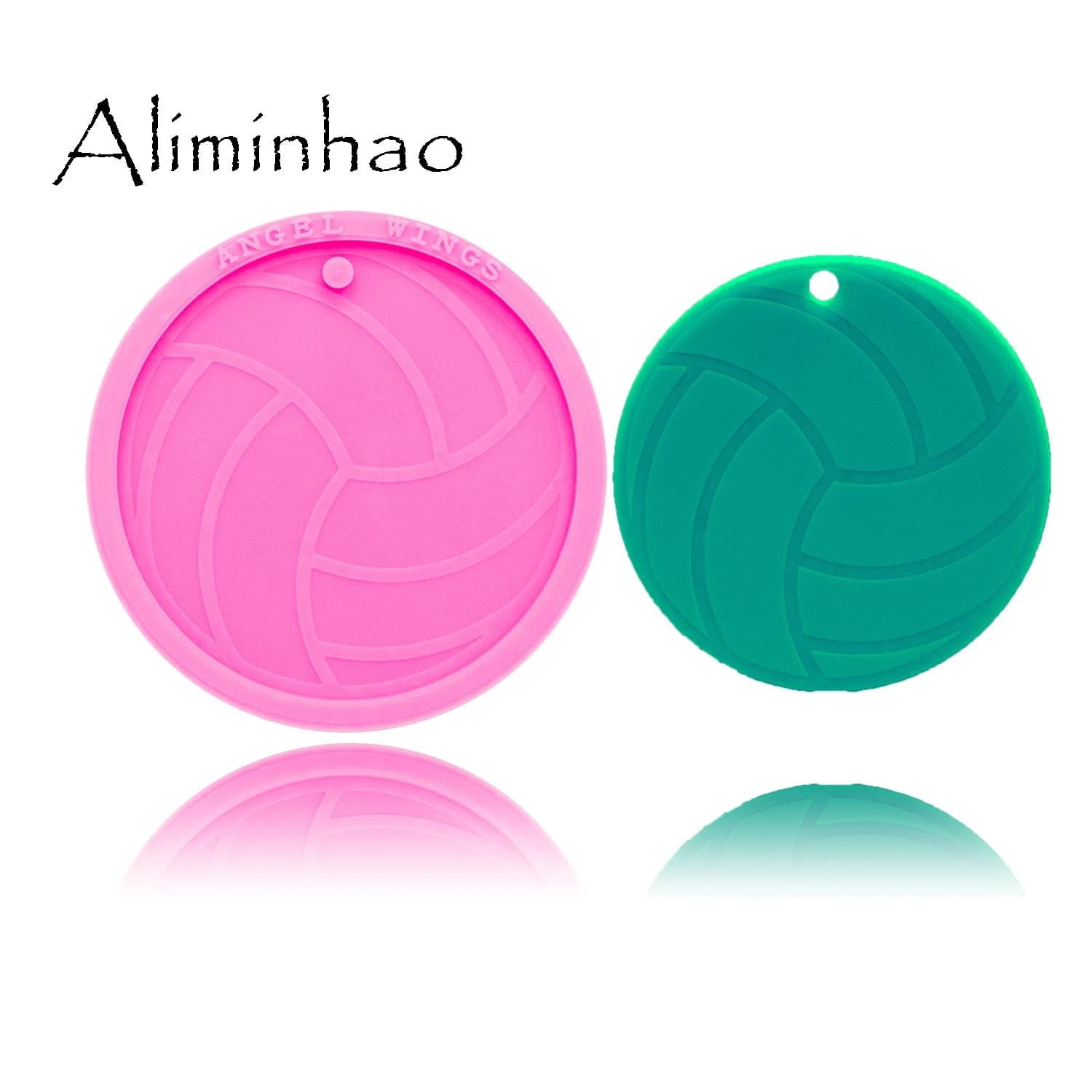 DY0383 Polished Volleyball Mould Silicone Mold for Epoxy Keychain in DIY Resin for Keychain Jewelry Pendant Decoration