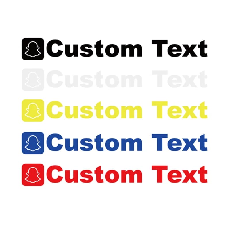 Custom Text Stickers Decals For Snapchat car Rear Windshield Motorbike Drop Shipping