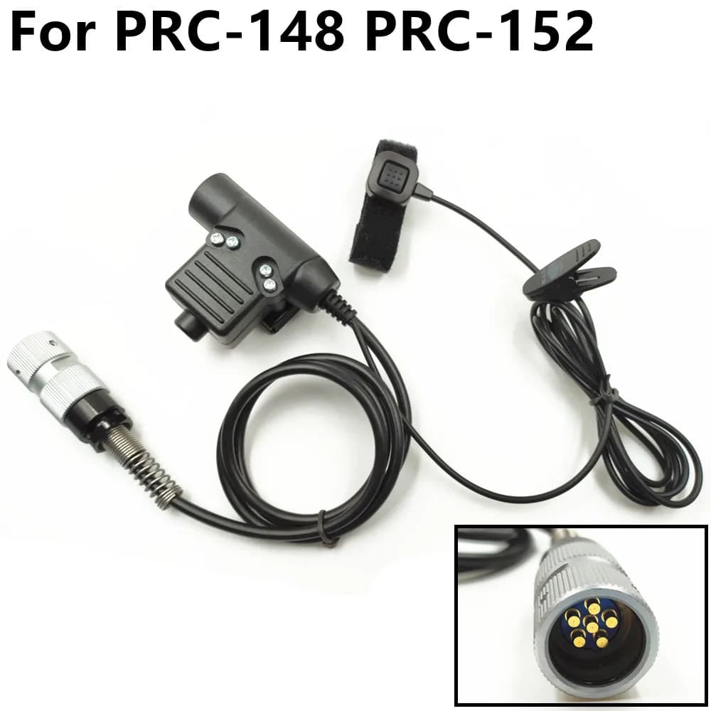 Doppio PTT U94 Per auricolare z-tactical HD01 HD03, a PRC-148 152A PRC-152 prc-624 Walkie talkie tattico u94 PTT 6pin