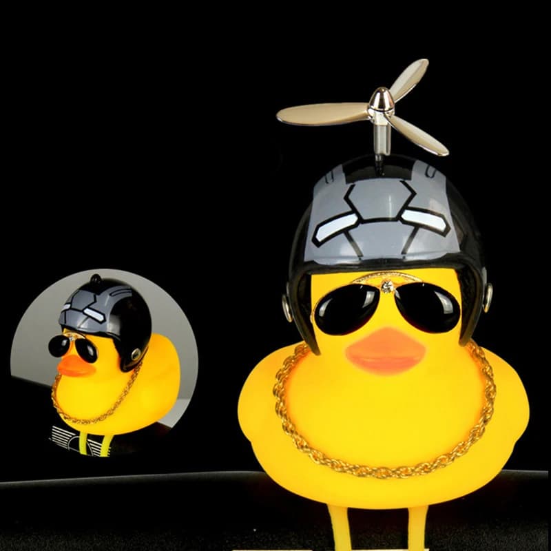 Vendite calde Cartoon Duck Campane per bicicletta Bambini Brillante Anatra Testa Luce Manubrio Suono campana Bici Anatra Luce Accessori bici