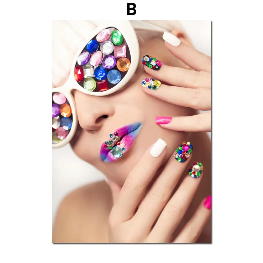 Nail Polish Umbrella Makeup Poster Images Canvas Wall Art Decorative Prints Home Decoration Paintings Living Room Decoration