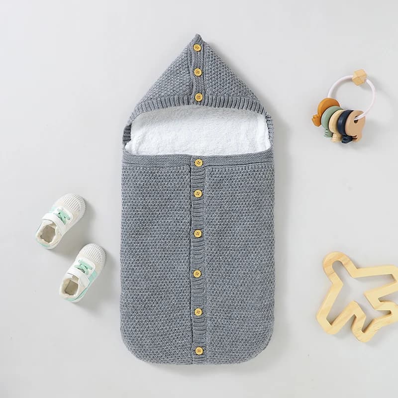 Kids winter sleeping bags knitted baby boys solid sleeping bag baby baby stroller wrap bags Swaddle autumn soft