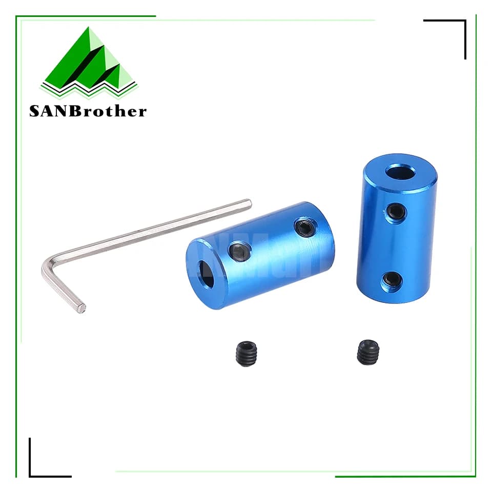 1 pz lega di alluminio giunto foro 3/4/5/6/6.35/7/8MM parti di stampanti 3D vite accoppiatore albero blu per accessori motore passo-passo
